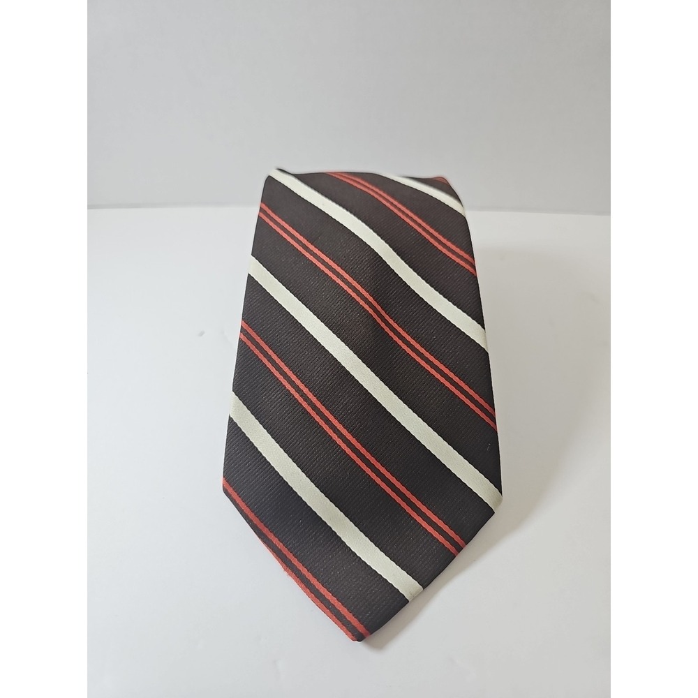 Vintage Christian Dior Cravates Scroll Striped Tie ALL SILK Excellent Condition‎